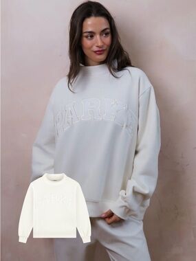 Parke Bridal Varsity Mockneck - Pearl S/M